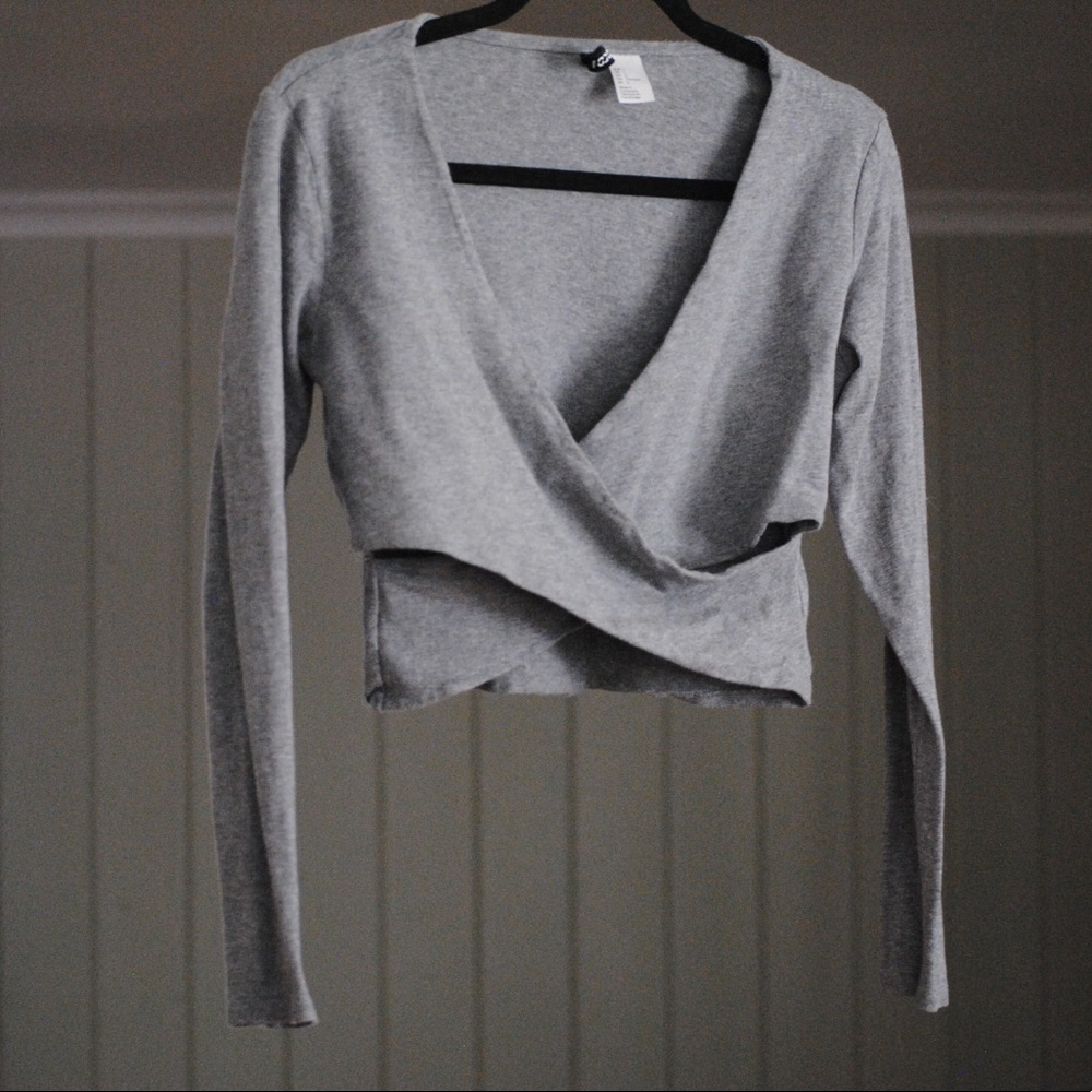 H&M wrap crop top
